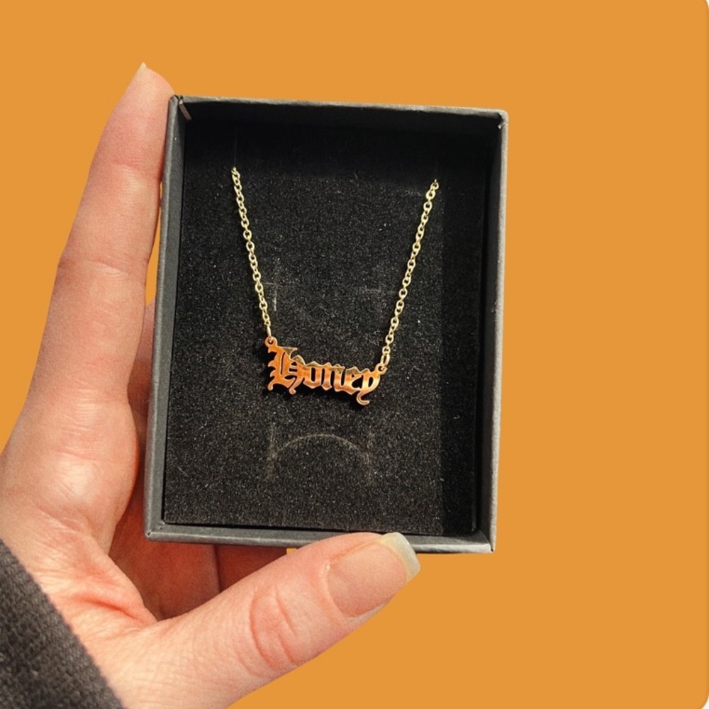 18k Gold Plated Honey Necklace